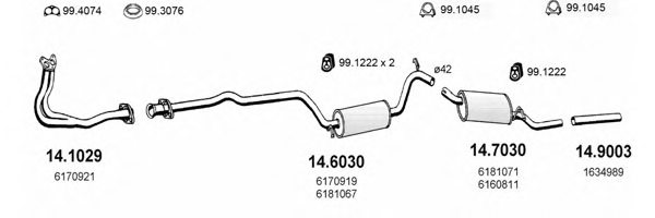 ASSO ART1076 Exhaust System